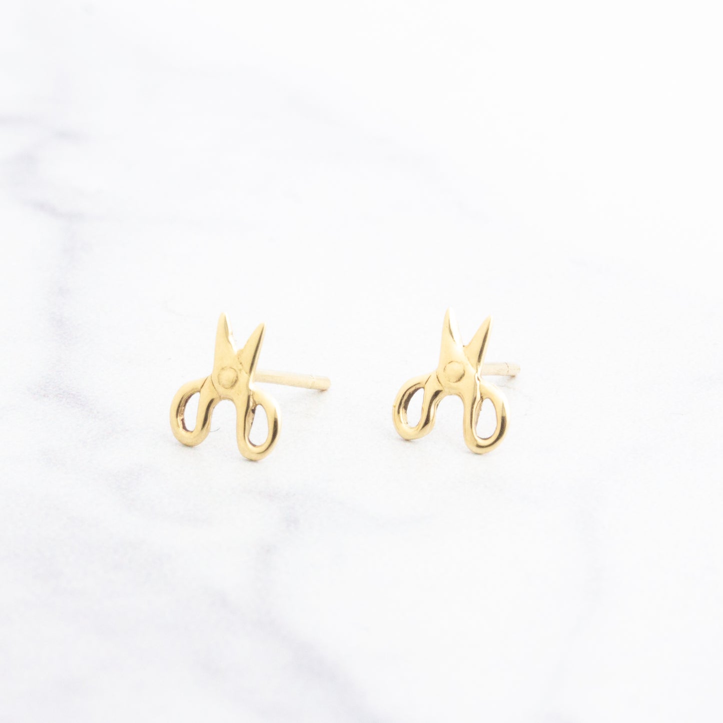 14K Gold Scissor Post Earrings