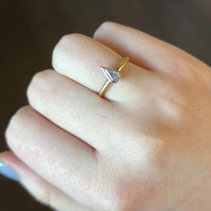 Platinum & 18k Gold .23 ct Diamond Ring