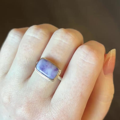 Sterling & 14K Gold Morado Opal Ring