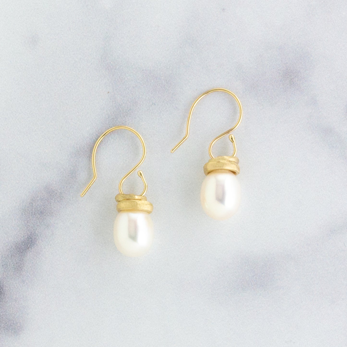 14K Gold Cultured Pearl Earrings